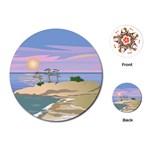 Vacation Island Sunset Sunrise Playing Cards Single Design (Round) Front