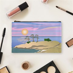 Vacation Island Sunset Sunrise Cosmetic Bag (medium) by Sarkoni