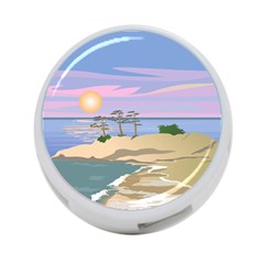 Vacation Island Sunset Sunrise 4-port Usb Hub (one Side) by Sarkoni