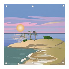 Vacation Island Sunset Sunrise Banner And Sign 3  X 3  by Sarkoni