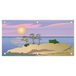 Vacation Island Sunset Sunrise Banner and Sign 6  x 3  Front