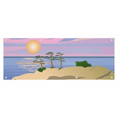 Vacation Island Sunset Sunrise Banner And Sign 8  X 3  by Sarkoni