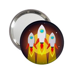 Rocket Take Off Missiles Cosmos 2 25  Handbag Mirrors by Sarkoni