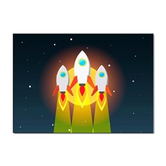 Rocket Take Off Missiles Cosmos Sticker A4 (10 Pack) by Sarkoni