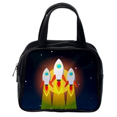 Rocket Take Off Missiles Cosmos Classic Handbag (one Side) by Sarkoni