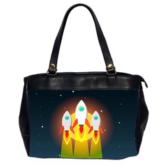 Rocket Take Off Missiles Cosmos Oversize Office Handbag (2 Sides) by Sarkoni