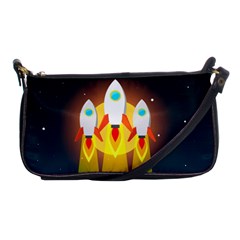 Rocket Take Off Missiles Cosmos Shoulder Clutch Bag by Sarkoni