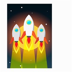 Rocket Take Off Missiles Cosmos Small Garden Flag (two Sides) by Sarkoni