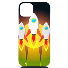 Rocket Take Off Missiles Cosmos Iphone 14 Plus Black Uv Print Case by Sarkoni