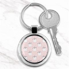 Pattern Pink Cute Sweet Fur Cats Key Chain (round) by Sarkoni