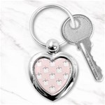 Pattern Pink Cute Sweet Fur Cats Key Chain (Heart) Front