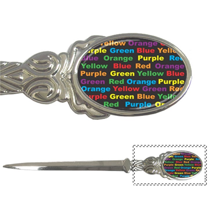 Red Yellow Blue Green Purple Letter Opener