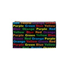 Red Yellow Blue Green Purple Cosmetic Bag (small) by Sarkoni