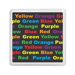 Red Yellow Blue Green Purple Memory Card Reader (square) by Sarkoni