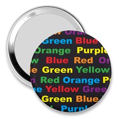 Red Yellow Blue Green Purple 3  Handbag Mirrors by Sarkoni