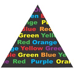 Red Yellow Blue Green Purple Wooden Puzzle Triangle by Sarkoni