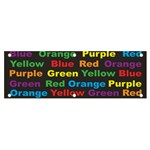 Red Yellow Blue Green Purple Banner and Sign 6  x 2  Front