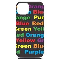 Red Yellow Blue Green Purple Iphone 14 Plus Black Uv Print Case by Sarkoni