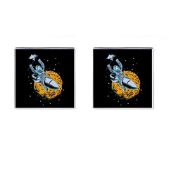 Astronaut Planet Space Science Cufflinks (square) by Sarkoni