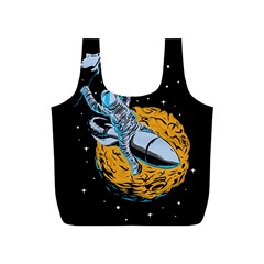 Astronaut Planet Space Science Full Print Recycle Bag (s) by Sarkoni