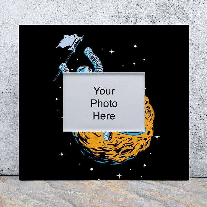 Astronaut Planet Space Science White Wall Photo Frame 5  x 7 