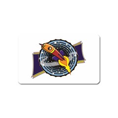 Rocket Space Clipart Illustrator Magnet (name Card) by Sarkoni