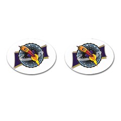 Rocket Space Clipart Illustrator Cufflinks (oval) by Sarkoni