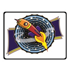 Rocket Space Clipart Illustrator Fleece Blanket (small) by Sarkoni