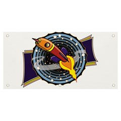 Rocket Space Clipart Illustrator Banner And Sign 6  X 3  by Sarkoni