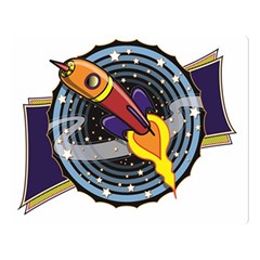 Rocket Space Clipart Illustrator Premium Plush Fleece Blanket (large) by Sarkoni