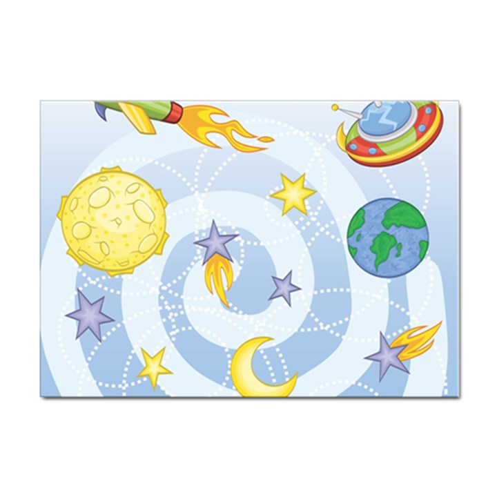 Science Fiction Outer Space Sticker A4 (100 pack)