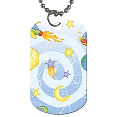 Science Fiction Outer Space Dog Tag (two Sides) by Sarkoni