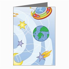 Science Fiction Outer Space Greeting Card by Sarkoni