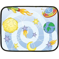 Science Fiction Outer Space Fleece Blanket (mini) by Sarkoni