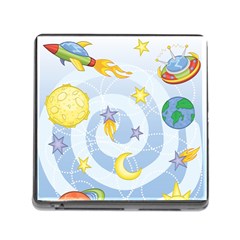 Science Fiction Outer Space Memory Card Reader (square 5 Slot) by Sarkoni