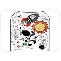 Astronaut Drawing Planet Velour Seat Head Rest Cushion