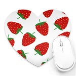 Seamless Pattern Fresh Strawberry Heart Mousepad Front