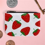 Seamless Pattern Fresh Strawberry Mini Coin Purse Front