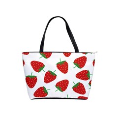 Seamless Pattern Fresh Strawberry Classic Shoulder Handbag by Sarkoni