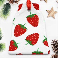 Seamless Pattern Fresh Strawberry Bell Ornament (two Sides) by Sarkoni