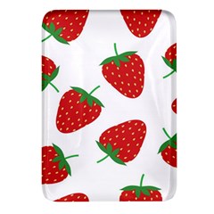 Seamless Pattern Fresh Strawberry Rectangular Glass Fridge Magnet (4 Pack) by Sarkoni