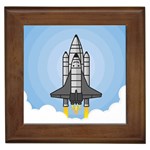 Rocket Shuttle Spaceship Science Framed Tile Front