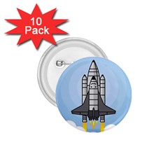 Rocket Shuttle Spaceship Science 1.75  Buttons (10 pack)