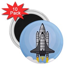 Rocket Shuttle Spaceship Science 2.25  Magnets (10 pack) 