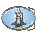 Rocket Shuttle Spaceship Science Belt Buckles Front