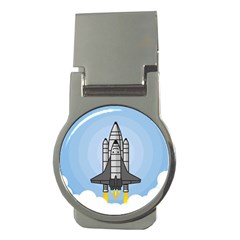 Rocket Shuttle Spaceship Science Money Clips (Round) 