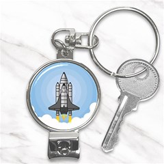 Rocket Shuttle Spaceship Science Nail Clippers Key Chain