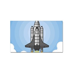 Rocket Shuttle Spaceship Science Sticker (Rectangular)