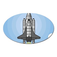 Rocket Shuttle Spaceship Science Oval Magnet