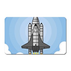 Rocket Shuttle Spaceship Science Magnet (Rectangular)